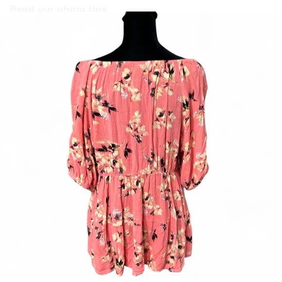 TORRID Floral Pink Women's Top 00 NWOT - Picture 4 of 7